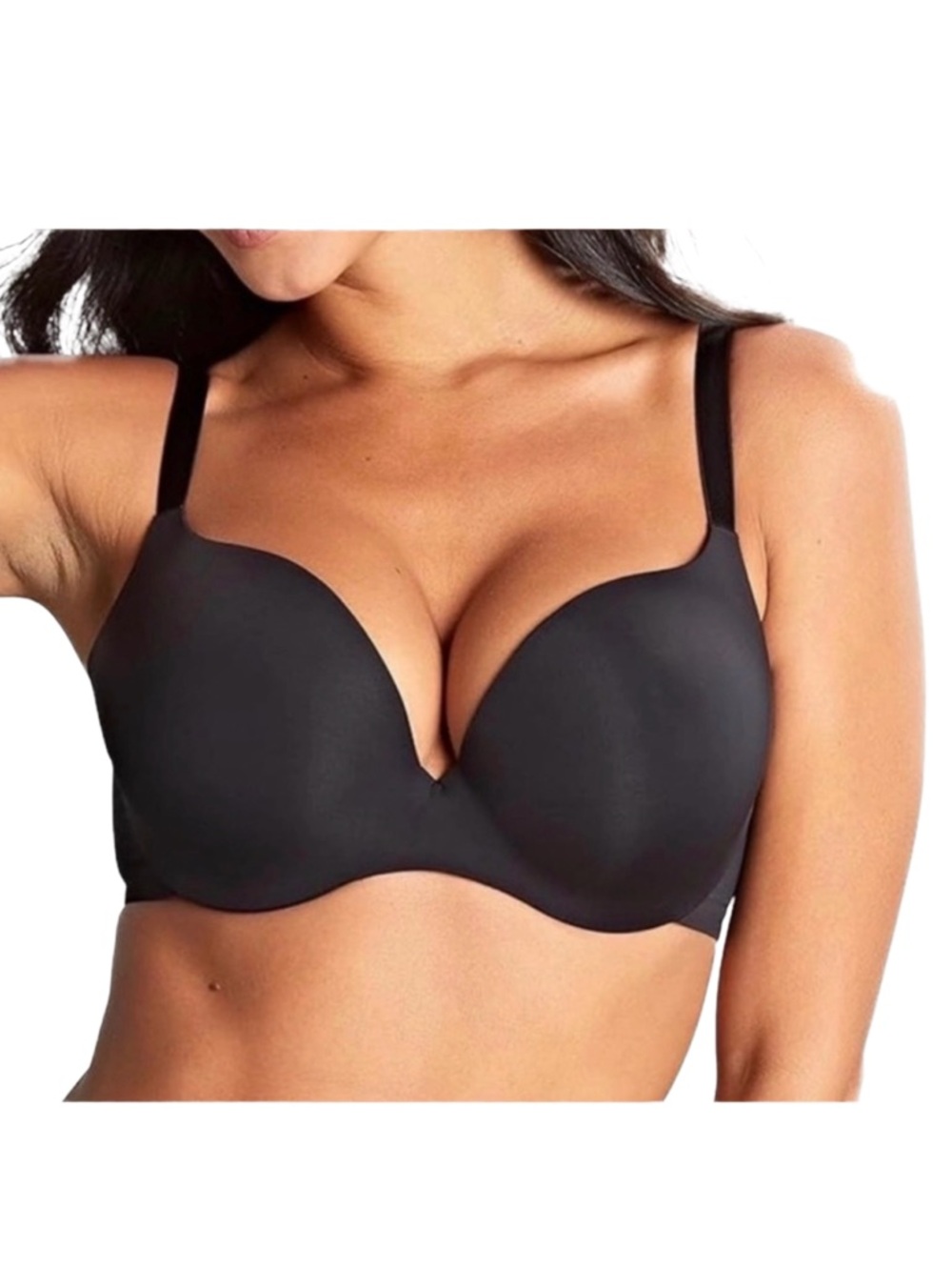 AUDEN SUPER PUSH UP PLUNGING WIRE-FREE BRA - BLACK SIZE 42DD (NEW WITH TAGS) A3